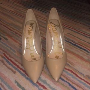 Sam Edelman Nude Leather Pumps
